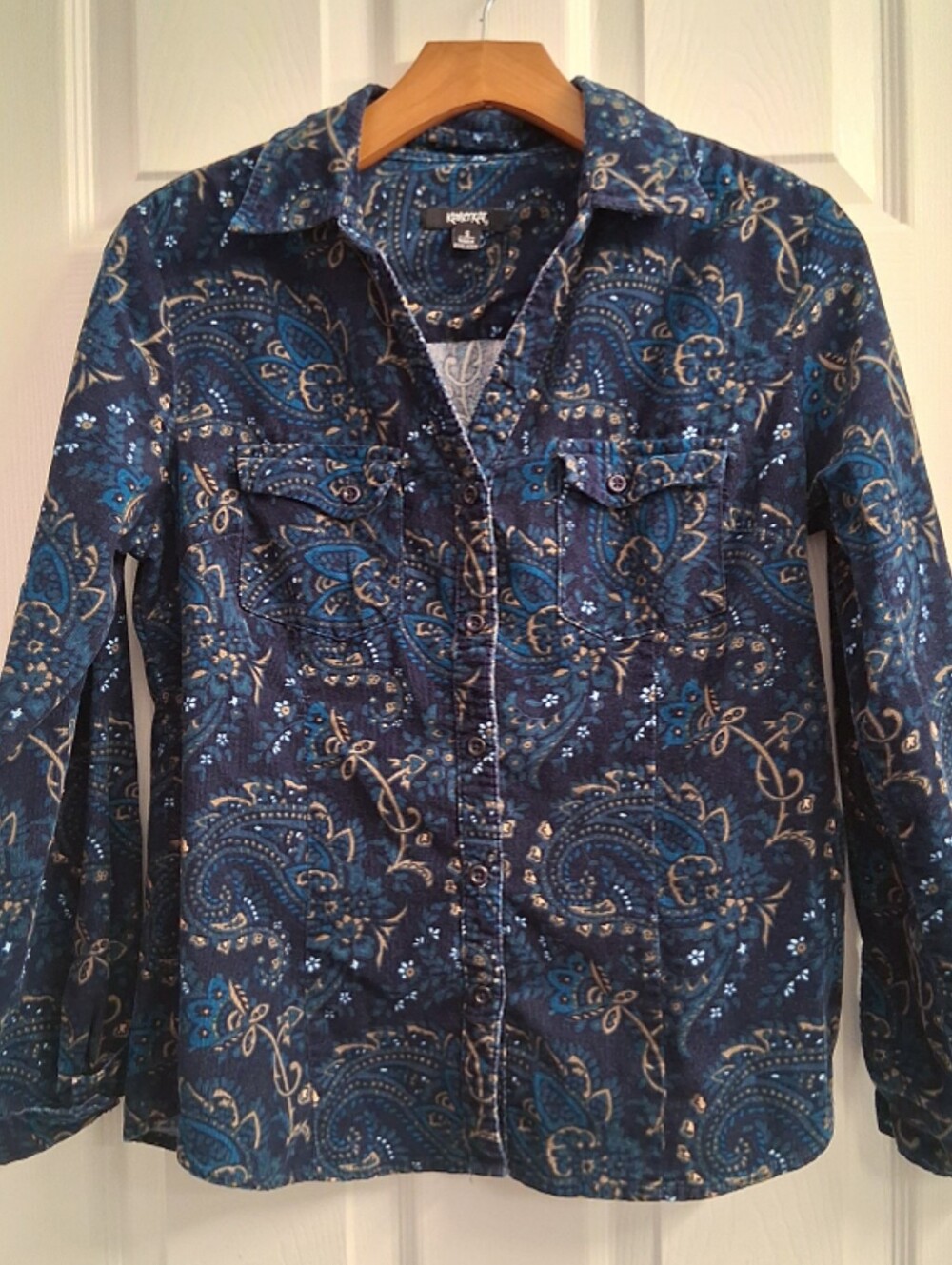 KrazyKat Curduroy Paisley Top Small